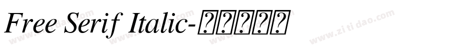 Free Serif Italic字体转换